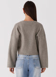 Daphne Knit Cardigan Light Grey