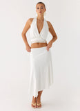 Ignite It Midi Skirt White