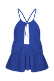 Korra Chiffon Halter Top Cobalt Blue
