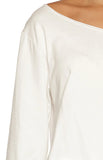 Phoenix White Off Shoulder Long Sleeve Top