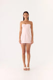 Arista Strapless Mini Dress Pink