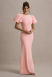 Love Letters Pink Puff Sleeve Maxi Dress