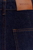 Jen Wide Leg Flare Denim Jeans Indigo Blue