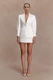 Kylie Satin Mini Skirt Ivory