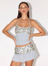 Merinda Halter Top Misty Blue