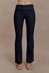 Shelly Flared Denim Jeans Washed Indigo Blue