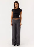 Hot as Ice Low Rise Pants Grey