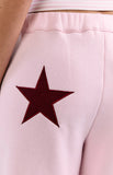 Dania Pink Burgundy Star Track Pants