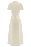 Pearson Short Sleeve Knit Midi Dress Ivory