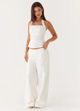 Seethal Low Rise Pants White