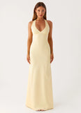 Desi Halterneck Maxi Dress Yellow