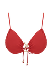 Tyler Bikini Top With Hardware Red