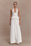 River Halter Neck Sleeveless Top White