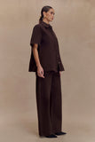 Mannon Mid Rise Denim Jeans Chocolate