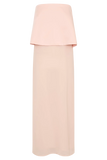 Sophia Satin Strapless Maxi Dress Peach