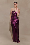 Winston Strapless Sequin Maxi Dress Plum