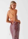 Jada Sequin Maxi Dress Red