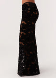 Fiorella Floret Maxi Skirt Black