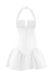 Calipso Halter Mini Dress White