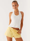 New Yorker Denim Mini Shorts Yellow