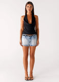Charli Cowl Top Black