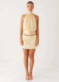 Movie Star Mini Skirt Yellow