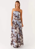 Carmel Maxi Dress Bluewood Blossom