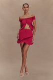 Haisley Knit Mini Skirt Raspberry