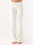 Weiss Low Rise Suiting Pants White