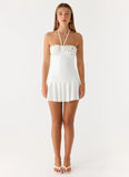 Sabelle Halter Mini Dress White