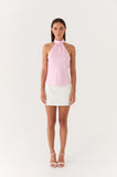 Keena Scarf Top Pink