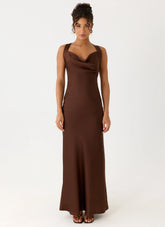 Zandie Maxi Dress Chocolate Torte