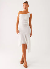 Huntah Midi Dress Ivory