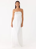 Miftie Beaded Sequin Maxi Dress White