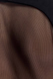 Marlon Crepe And Mesh Maxi Dress Black
