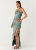 Lloyd Maxi Skirt Aqua Blur