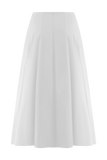 Mae A Line Midi Skirt White