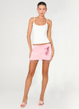 Heavenward Wrap Mini Skirt Pink