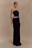 Jasiel Strapless Knit Maxi Dress Black