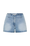 Erin Mid Rise Denim Shorts Washed Light Blue