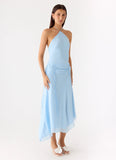 Becerra Chiffon Midi Dress Blue