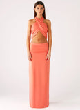 Coletta Wrap Top Coral