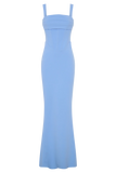 Luella Crepe Corset Maxi Dress Cornflower Blue