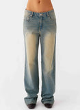 San Diego Straight Leg Denim Jeans Blue Wash