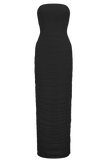 Jianna Strapless Mesh Maxi Dress Black