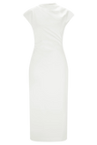 Lorena Cotton Midi Dress White