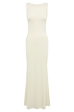 Tarna Sleeveless Slinky Maxi Dress Bone