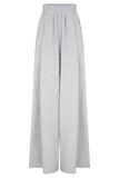 Aspen Gathered Wide Leg Jogger Light Grey Marle