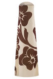 Amaya Strapless Chiffon Maxi Dress Brown Deco Fleur Print