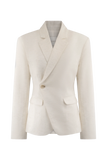 Jameson Cinched Linen Blazer Oat Marle